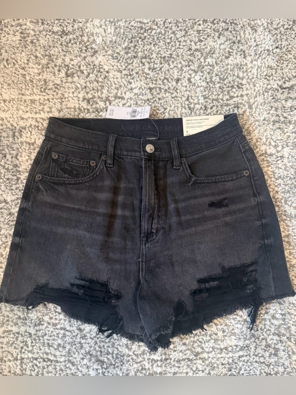 American Eagle Black Jean Shorts NWT
